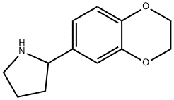 2-(2,3-dihydrobenzo[b][1,4]dioxin-6-yl)pyrrolidine Struktur