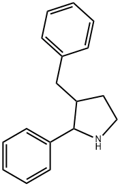 3-benzyl-2-phenylpyrrolidine Struktur