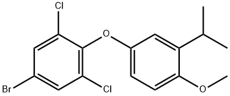 5-BROMO-1,3-DICHLORO-2-(3-ISOPROPYL-4-METHOXYPHENOXY)BENZENE,525575-58-0,结构式