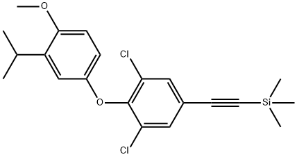 ((3,5-DICHLORO-4-(3-ISOPROPYL-4-METHOXYPHENOXY)PHENYL)ETHYNYL)TRIMETHYLSILANE 结构式