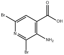 3-氨基-2,6-二溴吡啶-4-羧酸,52834-10-3,结构式