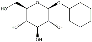 シクロヘキシルβ-D-グルコピラノシド 化学構造式