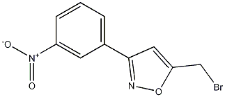 5-Bromomethyl-3-(3-nitrophenyl)-isoxazole 化学構造式