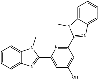 4-Hydroxy-2,6-bis(1-methylbenzimidazol-2-yl)pyridine Struktur