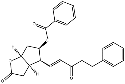 (3aR,4R,5R,6aS)-5-(Benzoyloxy)hexahydro-4-[(1E)-3-oxo-5-phenyl-1-pentenyl]-2H-cyclopenta[b]furan-2-one Struktur