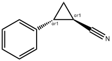 Cyclopropanecarbonitrile, 2-phenyl-, trans- Structure