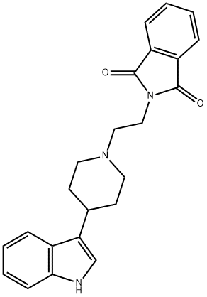 2-[2-[4-(1H-Indol-3-yl)-1-piperidinyl]ethyl]-1H-isoindole-1,3(2H)-dione Struktur