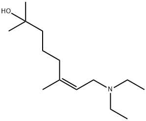 (6Z)-8-(二乙基氨基)-2,6-二甲基-6-辛烯-2-醇 结构式