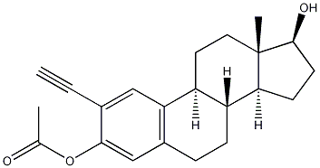 Ethynyl Estradiol 3-Acetate Structure