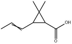 (1R,3R)-2,2-dimethyl-3-[(1Z)-1-propenyl]cyclopropanecarboxylic acid Struktur