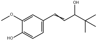 Phenol, 4-(4,4-dimethyl-3-hydroxy-1-pentenyl)-2-methoxy-, 58344-42-6, 结构式