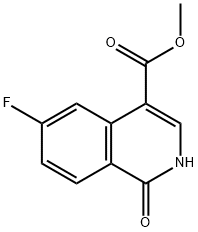 methyl 6-fluoro-1-oxo-1,2-dihydroisoquinoline-4-carboxylate Struktur