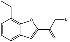 2-Bromoacetyl-7-ethylbenzofuran 化学構造式