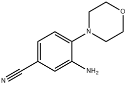 3-Amino-4-morpholinobenzonitrile 化学構造式