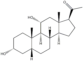 3alpha,11alpha-Dihydroxy-5beta-pregnan-20-one Structure