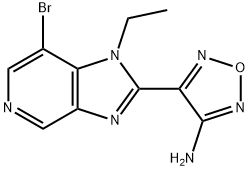 4-(7-Bromo-1-ethyl-1H-imidazo[4,5-c]pyridin-2-yl)-furazan-3-ylamine Structure