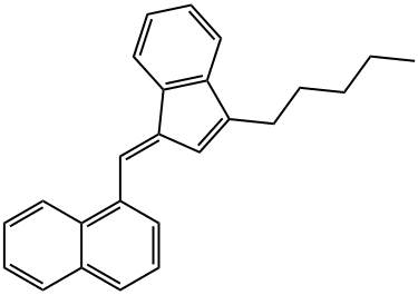 (E)-1-((3-戊基-1H-茚-1-亚基)甲基)萘, 619294-62-1, 结构式