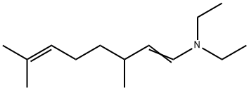 N,N-diethyl-3,7-dimethyl-1,6-Octadien-1-amine Structure