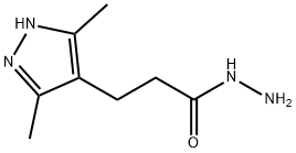 3-(3,5-二甲基-1H-吡唑-4-基)丙酰肼 结构式