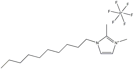 1-decyl-2,3-dimethylimidazolium hexafluorophosphate 化学構造式