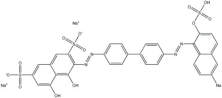4,5-Dihydroxy-3-[[4'-[(2-hydroxy-6-sodiosulfo-1-naphthalenyl)azo]-1,1'-biphenyl-4-yl]azo]naphthalene-2,7-disulfonic acid disodium salt Structure