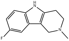 8-フルオロ-2-メチル-2,3,4,5-テトラヒドロ-1H-ピリド[4,3-B]インドール 化学構造式