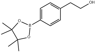 2-[4-(テトラメチル-1,3,2-ジオキサボロラン-2-イル)フェニル]エタン-1-オール 化学構造式