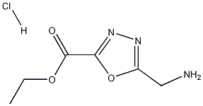 5-氨甲基-1,3,4-恶二唑-2-甲酸乙酯盐酸盐, 652158-84-4, 结构式