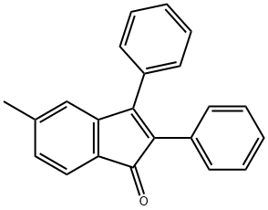 2,3-ジフェニル-5-メチル-1H-インデン-1-オン 化学構造式