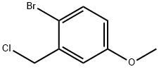 1-bromo-2-(chloromethyl)-4-methoxybenzene 化学構造式