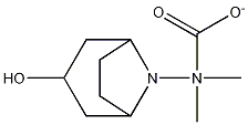 8-Azabicyclo(3.2.1)octan-3-ol, 8-methyl-methylcarbamate (ester), exo-,67139-53-1,结构式