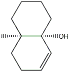 4A-(2H)-Naphthalenol, 1,3,4,7,8,8A-hexahydro-8A-methyl-, cis- Struktur