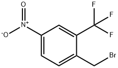 1-(bromomethyl)-4-nitro-2-(trifluoromethyl)benzene 化学構造式