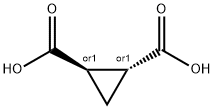 TRANS-シクロプロパン-1,2-二カルボン酸 化学構造式