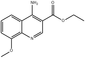 4-Amino-8-methoxyquinoline-3-carboxylic acid ethyl ester 化学構造式