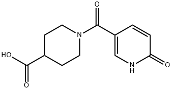 1-[(6-氧代-1H-吡啶-3-基)羰基]哌啶-4-羧酸,697257-26-4,结构式