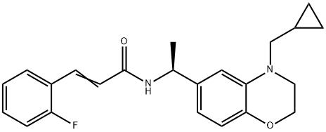 697287-41-5 (S)-N-[1-(4-Cyclopropylmethyl-3,4-dihydro-2H-benzo[1,4]oxazin-6-yl)-ethyl]-3-(2-fluoro-phenyl)acrylamide