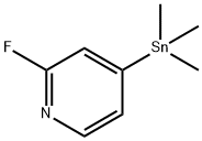 2-Fluoro-4-(trimethylstannyl)pyridine 化学構造式
