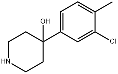 4-(3-氯-4-甲基-苯基)哌啶-4-醇, 700794-55-4, 结构式