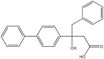 (-)-3-(4-Biphenylyl)-3-hydroxy-4-phenylbutyric acid 结构式