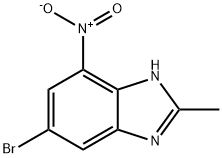 6-BROMO-2-METHYL-4-NITRO-1H-BENZO[D]IMIDAZOLE 化学構造式