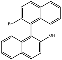 1-(2-溴萘-1-基)萘-2-酚 结构式