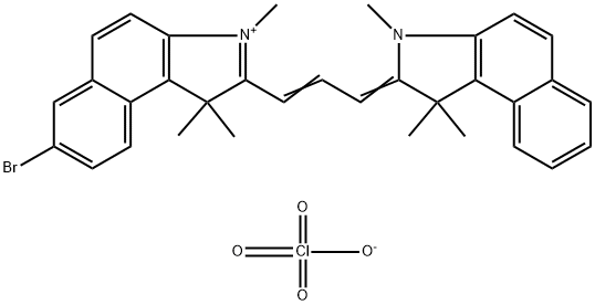 2-[3-(7-溴-1,1,3-三甲基-1,3-二氢苯并[E]吲哚-2-亚基)丙烯基]-1,1,3-三甲基-1H-苯并[E]吲哚高氯酸盐,726185-88-2,结构式