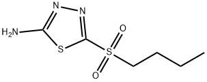 5-(ブチルスルホニル)-1,3,4-チアジアゾール-2-アミン 化学構造式