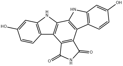 12,13-Dihydro-2,10-dihydroxy-5H-Indolo[2,3-a]pyrrolo[3,4-c]carbazole-5,7(6H)-dione 结构式
