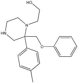 alpha-Phenoxymethyl-4-tolyl-1-piperazineethanol Structure