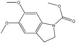 1-甲氧羰基-5,6-二甲氧基吲哚啉 结构式