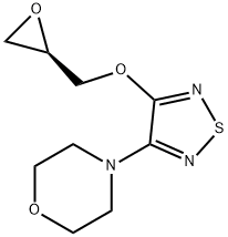 (R)-4-[4-(Oxiranylmethoxy)-1,2,5-thiadiazol-3-yl]morpholine 结构式