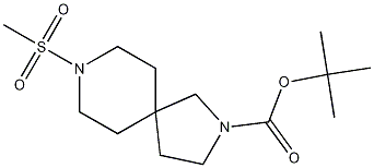 2,8-Diazaspiro[4.5]decane-2-carboxylic acid, 8-(methylsulfonyl)-, 1,1-dimethylethyl ester Structure