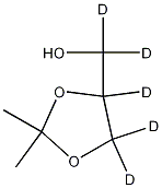 (RS)-2,2-Dimethyl-1,3-dioxolane-4-methanol-d5, 74300-14-4, 结构式